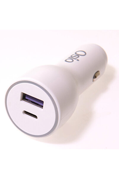 OSIO OTU-5913W Διπλός φορτιστής αυτοκινήτου Fast Charge με USB Type-C και USB...