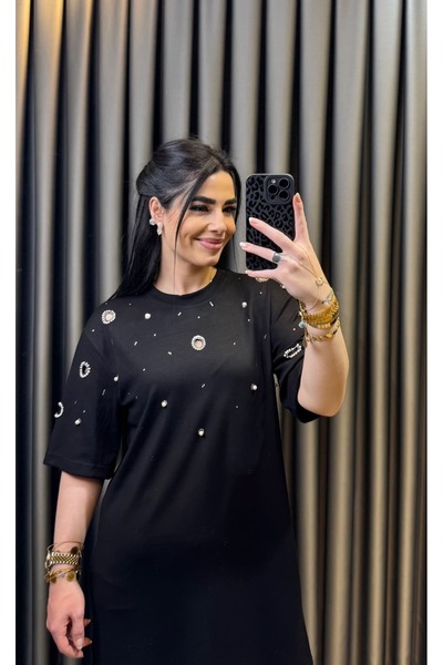 Nisam Lazer Kesim Modal Elbise