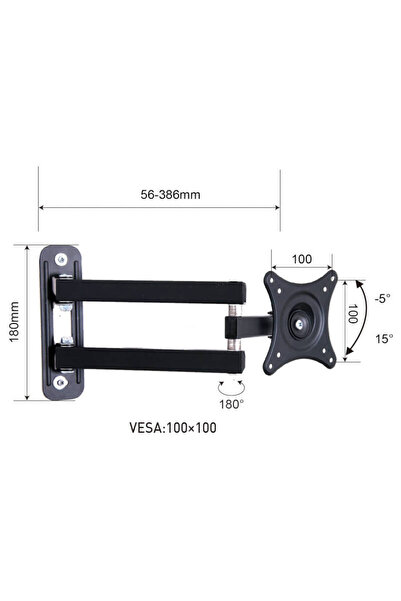 OSIO OSM-7832 Βάση τηλεόρασης 10″ – 24″ VESA 100 x 100