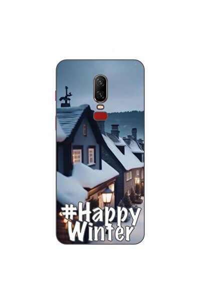 OEM Husa compatibila cu OnePlus 6 Silicon Gel Tpu Model Happy Winter