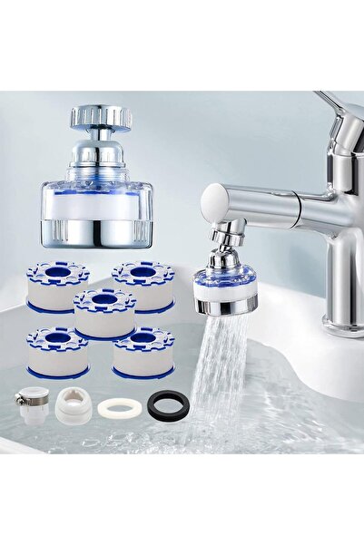 Arabest 360° Rotating Faucet Water Filter Set,Splash-Proof Sink Filter with R...