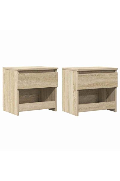 vidaxl Noptiere, 2 buc., stejar Sonoma, 40x30x39 cm, lemn prelucrat