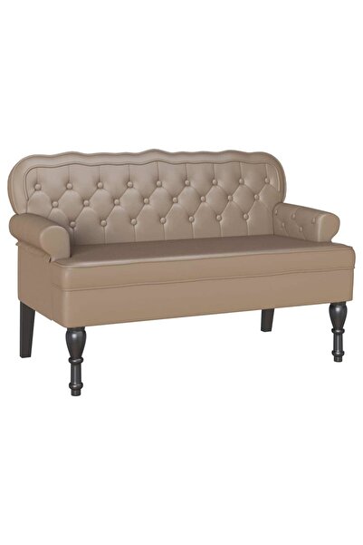 vidaxl Bancă Chesterfield Cappuccino 119,5 x 64,5 x 75 cm