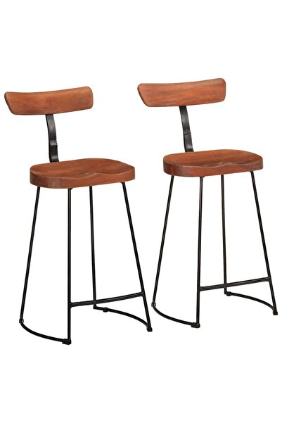 vidaxl Bar stools 2 pcs 49x43x88 cm solid mango wood