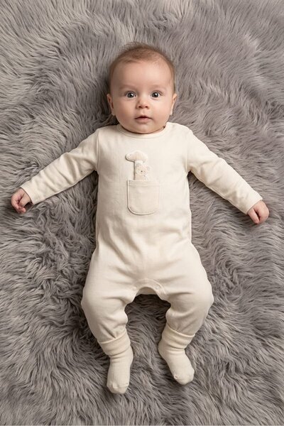 Rock A Bye Baby Boutique رومبر بناتي للأطفال الصغار بطبعة جرافيك وأكمام طويلة...