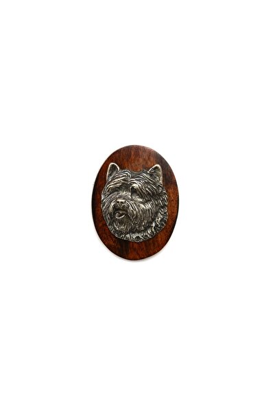 Art - Dog Cairn Terrier - Broșă pentru concurs canin, agrafă pentru numărul d...