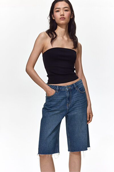 H&M Kot Bermuda Şort
