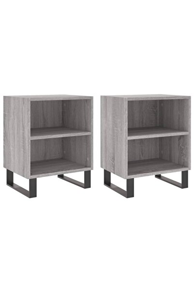 vidaxl Noptiere, 2 buc., gri sonoma, 40x30x50 cm, lemn compozit