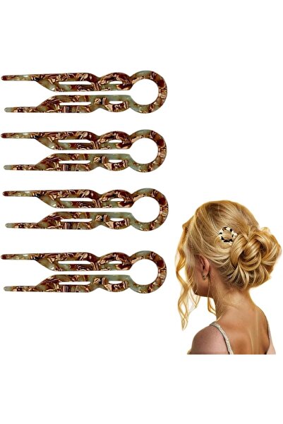 Arabest 4-Piece Elegant Hair Pins,Acetate Hair Clips,Secure Hold Hair Accesso...
