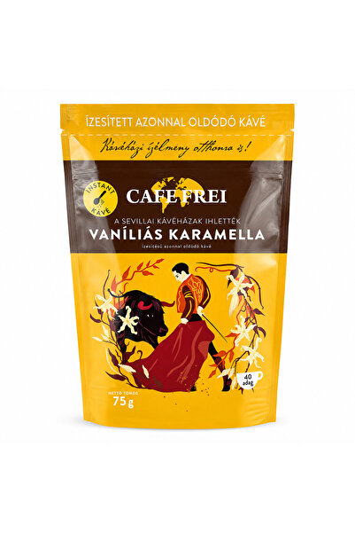 Cafe Frei – Cafea instant aromatizata, Caramela cu Vanilie 75g