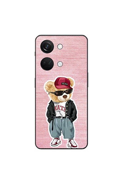 OEM Husa compatibila cu OnePlus Nord 3 Silicon Gel Tpu Model Pink Jeans Bear