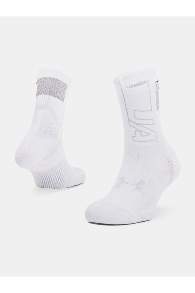 Under Armour Șosete ArmourDry Run Crew-WHT