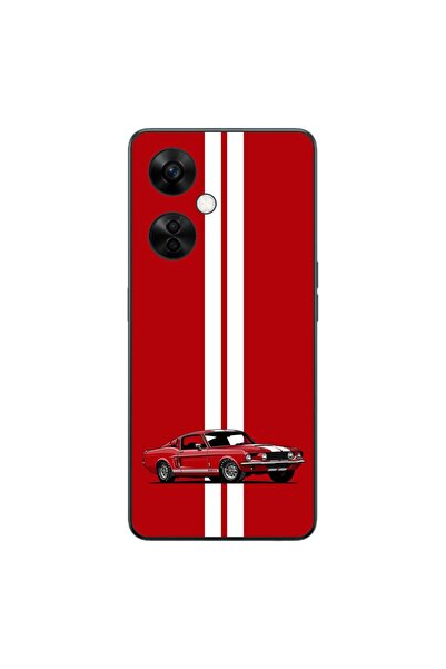 OEM Case compatible with OnePlus Nord CE3 Lite Silicon Gel Tpu Model Red Mustang