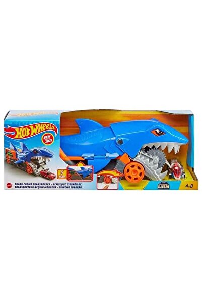 mattel Hot Wheels Shark Chomp Transporter Νταλίκα Καρχαρίας Με Ένα Αυτοκίνητο...