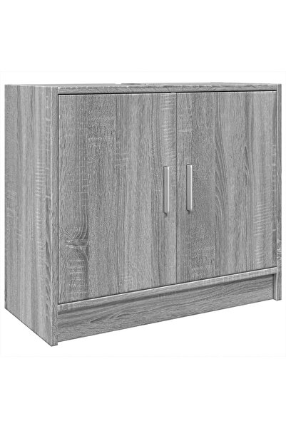 vidaxl Dulap de chiuvetă, gri sonoma, 63x29x55 cm, lemn prelucrat