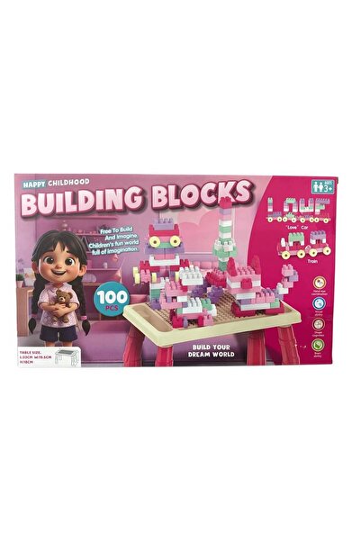 Martin Building Blocks Κορίτσι 100τεμ με Τραπεζάκι 6691-7