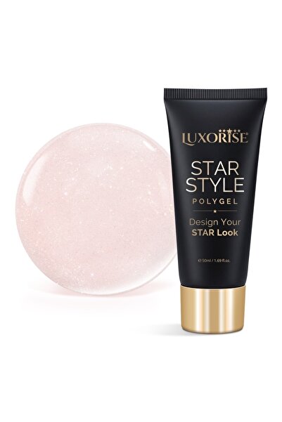 LUXORISE Polygel STAR STYLE - Colecția STAR VIBE, Voal de șampanie, 50ml