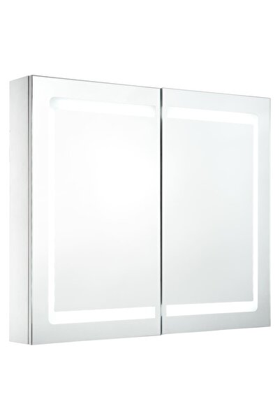 vidaxl Dulap de baie cu oglindă și LED, 80 x 12,2 x 68 cm