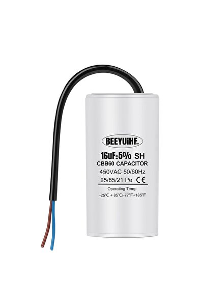 BEEYUIHF CBB60 16uf Starting Capacitor 16µF Motor Capacitor 50/60Hz 450VAC fo...