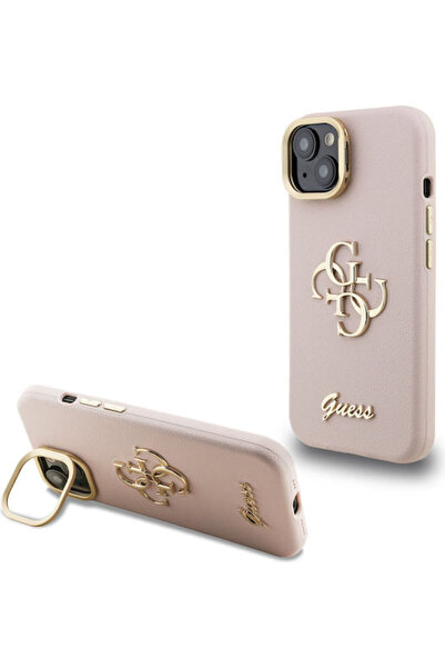 Guess Δερμάτινη Πίσω Θήκη PU με Υφή Ροζ (iPhone 15) Κωδικός: GUHCP15SPCS4GSP