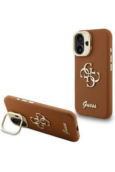 Guess Δερμάτινη Πίσω Θήκη PU με Υφή Κόκκων, Καφέ (iPhone 16) Κωδικός: GUHCP16...