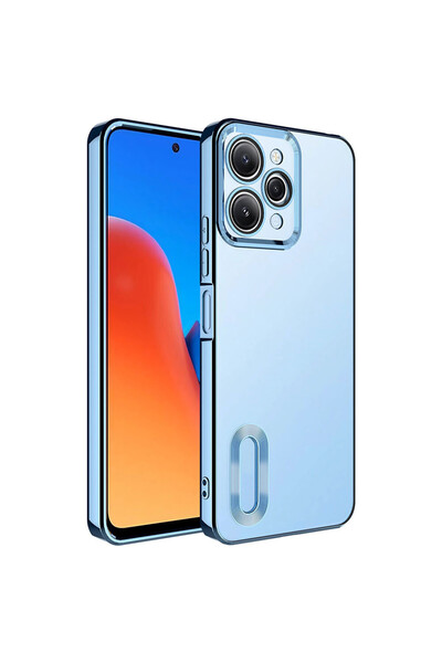 Pilanix Xiaomi Redmi 12 Case with Camera Protection, Colored Edges, Transpare...