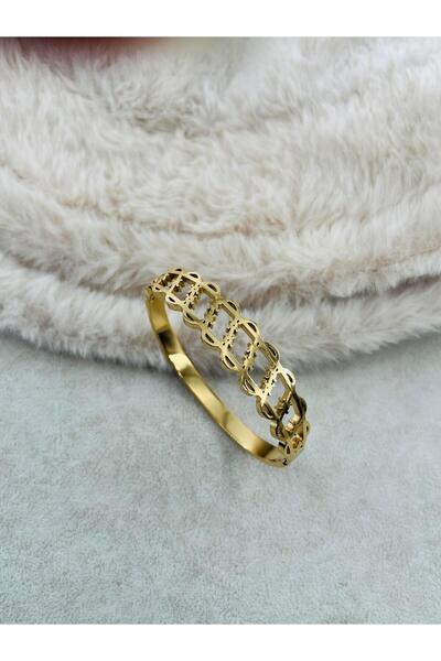 Bozhi Steel Handcuff 70 Gold Minimal Elegance Bracelet