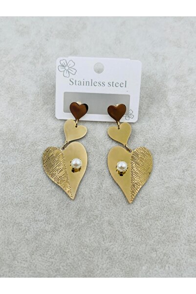 Bozhi Earrings Steel Gold Minimal Elegance