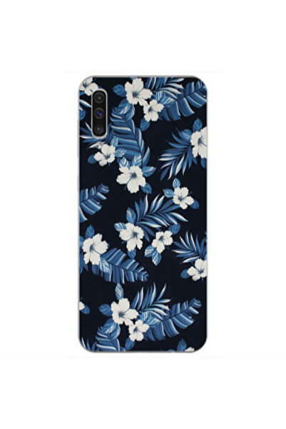 Other Samsung A70 flower blue laves Transparent Silicone TPU Θήκη