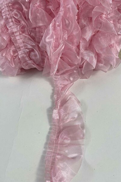 Hobigram Pink Organlisse Organza Ruffle Ribbon – Romantic Decoration Ribbon w...