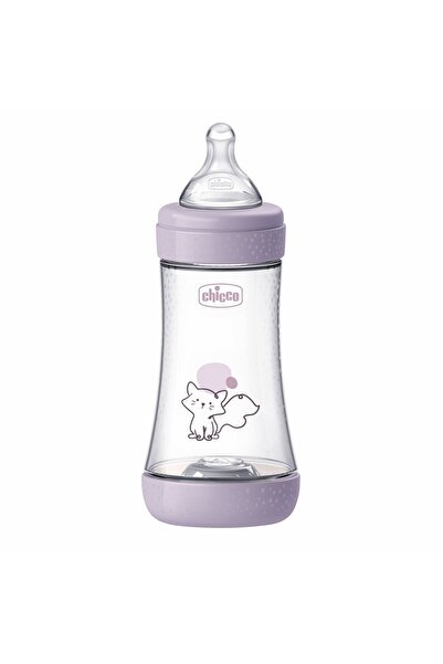 Chicco Biberon Perfect5 240ml, biofunctional, anti-colici, tetina silicon, fl...