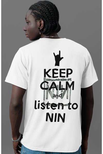 SEVBANO Nin Rock Metal Music Band Back Printed Unisex Oversize T-Shirt