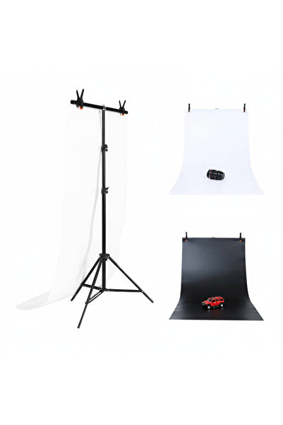 Velixo Suport portabil pentru fundal foto, reglabil 70-200 cm, include 2 fund...