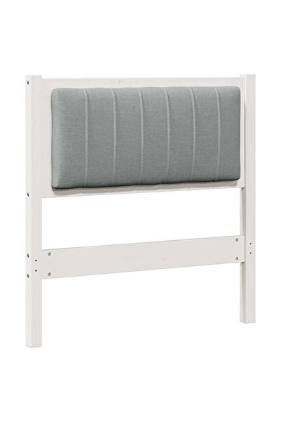 vidaxl Tăblie tapițată cu headboard Alb 80 cm Lemn de pin masiv