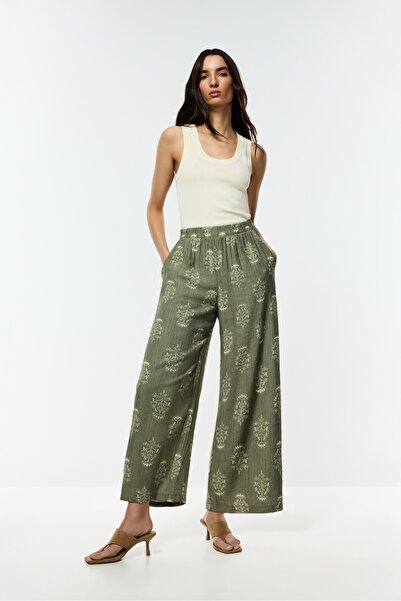 LEFTIES Dokulu culotte pantolon