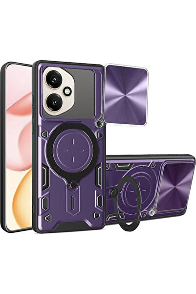 Techsuit Camguard Pro Πίσω Κάλυμμα Σιλικόνης Μωβ (Honor 400)