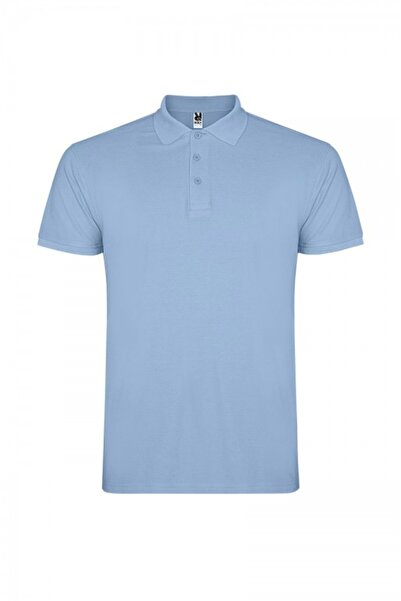 ROLY Men's polo shirt, 100% cotton, Star, celestial blue