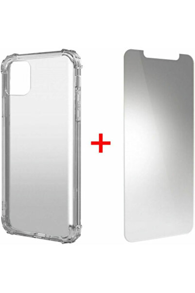 Energizer Shopckproof Back Cover Silicone Set with Glass Transparent (iPhone 11)