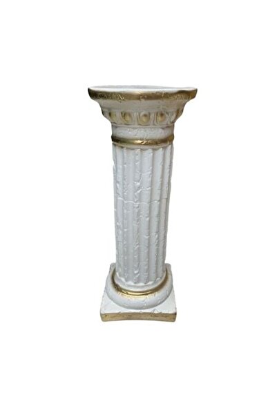 OEM Coloană grecească, albă, decorativă, ceramică dură, 60 cm