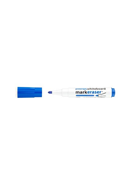 ICO Marker magnetic pentru tablă albă cu burete 1-3 mm albastru