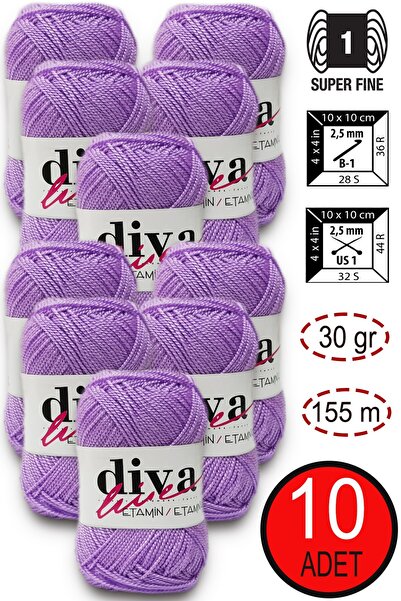 Diva İplik Diva Etamin 28 Lila (Pachet de 10 bucăți)