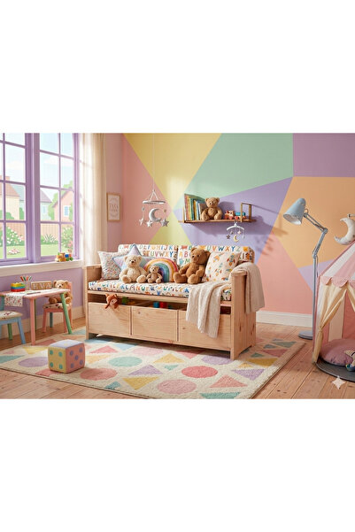 Wonderwoods Doğal ahşap çekmeceli çocuk koltuğu