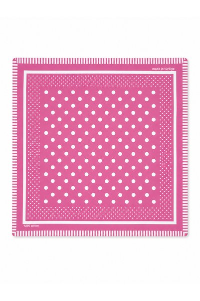 AGAPI Pink Polka Dot Cotton Non-Slip Bandana Scarf 55X55 cm Retro Hair Bandana