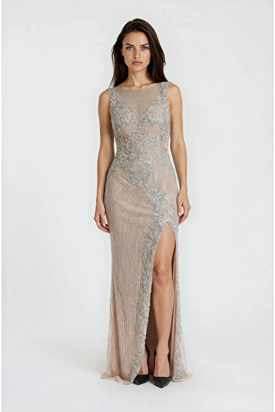 Vanni Couture Rochie Pietre Bej