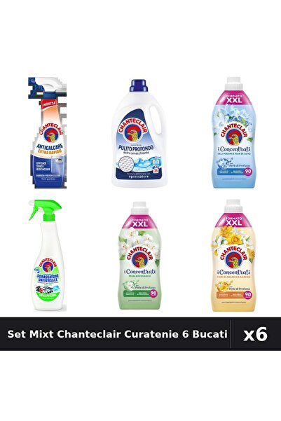 Chanteclair Set 6 Curatenie - Degresant, Detergent, Balsam Rufe 1575ml, 1800m...