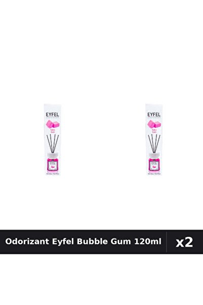 Eyfel Set 2 Odorizante Camera cu Betisoare Bubble Gum 120ml - Parfum Intens