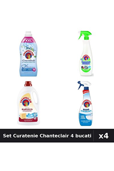 Chanteclair Set 4 Curatenie - Detergent 1575ml, Balsam 1800ml, Degresant 600m...