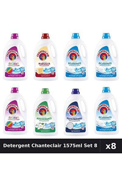 Chanteclair Set 8 Detergent Lichid Rufe 1575ml 35 Spalari - 5 Arome Asortate