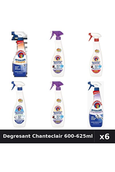 Chanteclair Set 6 Degresant Universal 600-625ml - 6 Arome, Anticalcar, Curatenie