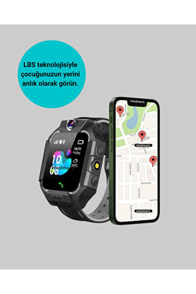 BİREYCEL S10 Akıllı Çocuk Saati Siyah Model Çift Yönlü Konuşma (215720) ve SOS
